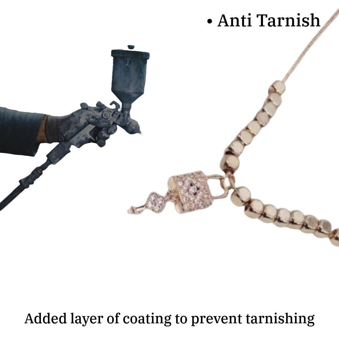 Gold Chain Rose | Rose Gold Plated Necklace for Women | Artificial Jewellery