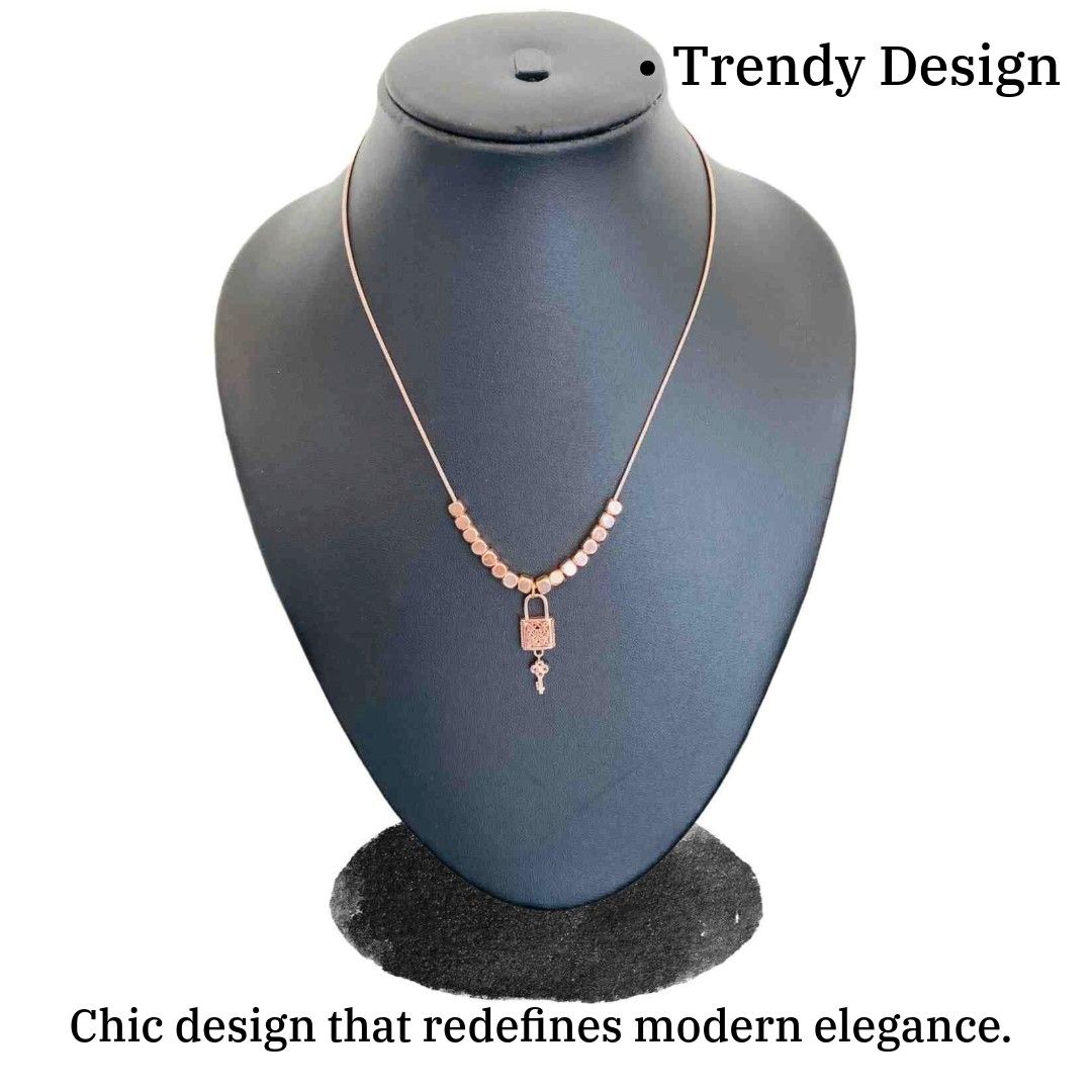 Gold Chain Rose | Rose Gold Plated Necklace for Women | Artificial Jewellery