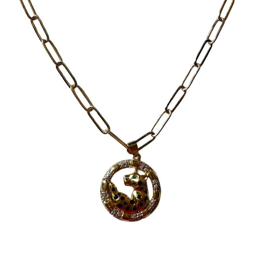 Jewellery Hat Crystal Pendant Necklace For Women, Gold-Plated Chain, 24 cm, Round Medallion with Accents, Anti Tarnish, Water Resistant, Lightweight, Gift Packaged