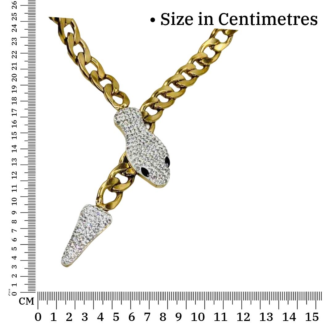 Snake Chain | Gold Plated Snake Chain Necklace for Women | Snake Jewellery