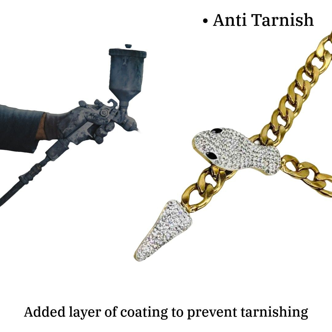 Snake Chain | Gold Plated Snake Chain Necklace for Women | Snake Jewellery