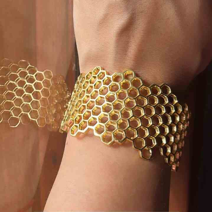 Cuff Bracelets for Women  Honey Comb Bracelet  Artificial Jewelry