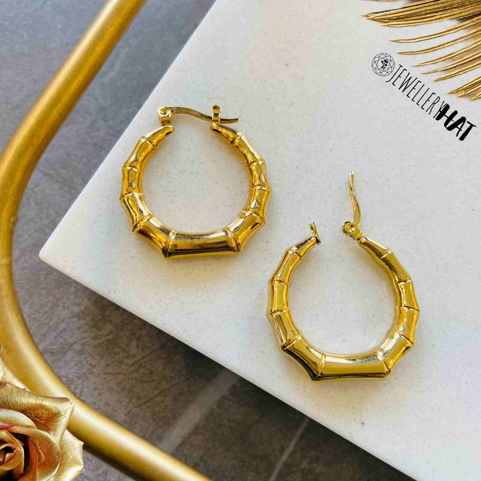 Real gold Turkey earrings Bali style | Hoop & Hughie Style 18k BIS  Hallmarked | eBay
