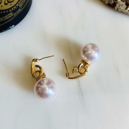Earrings - Pearl Drops - Gold Plated - Premium Collection Fashion Jewellery August - September 2022 Western Jewellery