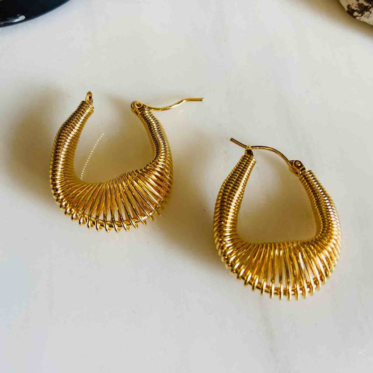 Earrings - Springed Bali - Gold Plated - Premium Collection Fashion Jewellery August - September 2022 Western Jewellery