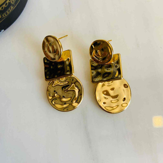 Earrings Contemporary Yet Vintage - Gold Plated - Premium Collection Fashion Jewellery August - September 2022 Western Jewellery