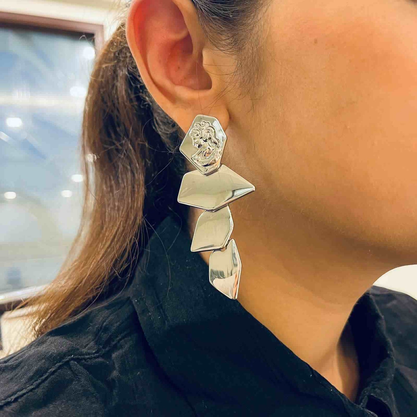 Earrings Silver Long