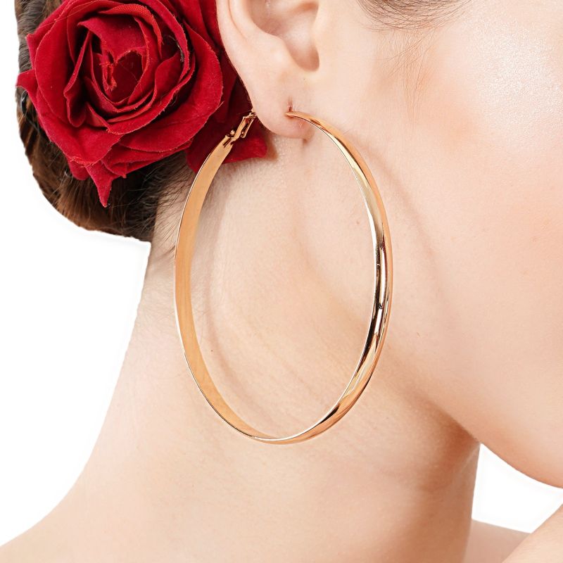 Earrings Trending Big Round Gold Plated Earring for Girls