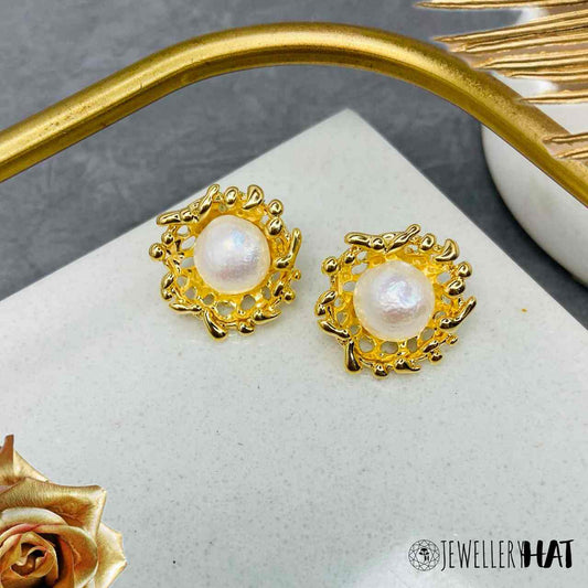 Earrings White Pearl