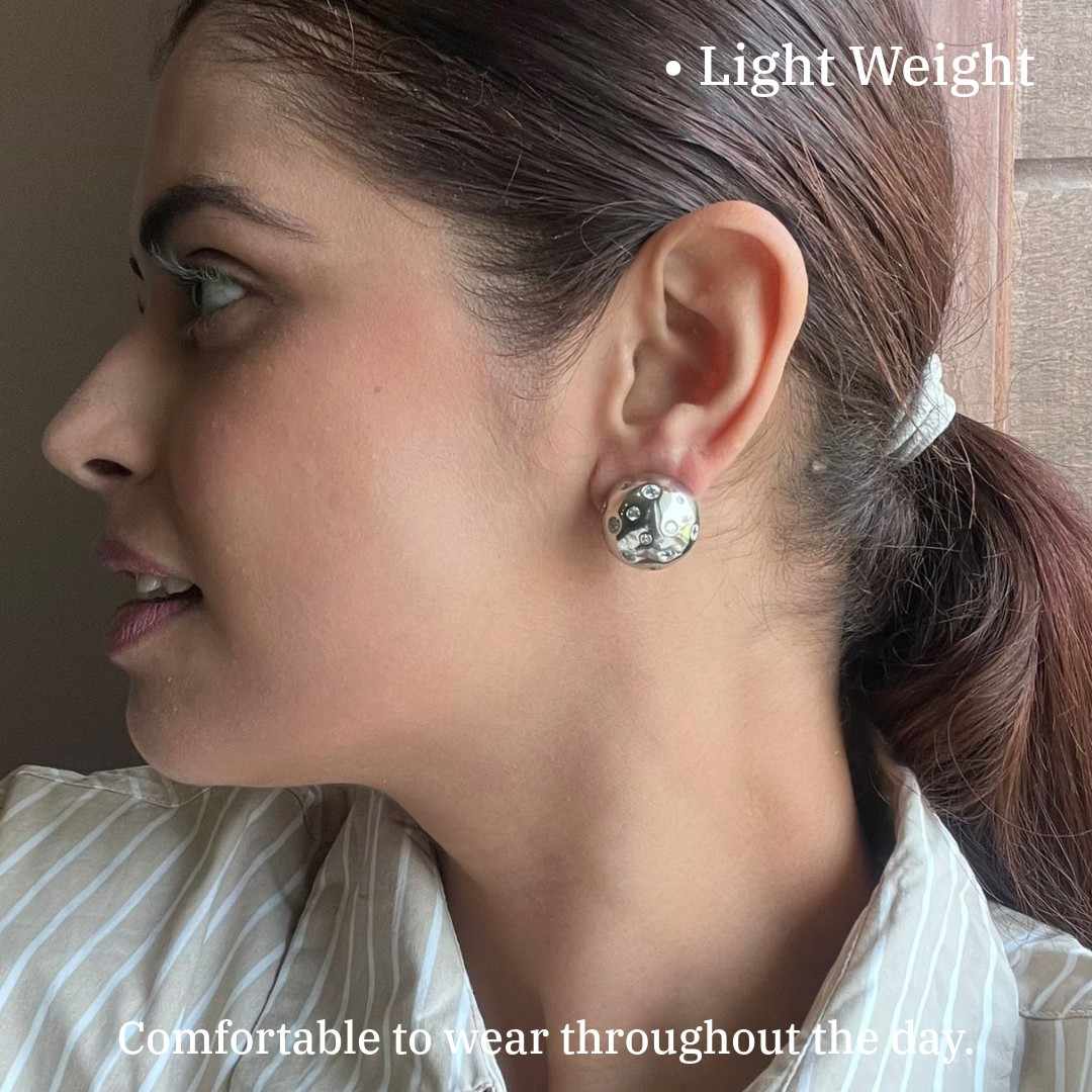 Stud Silver Earrings For Women