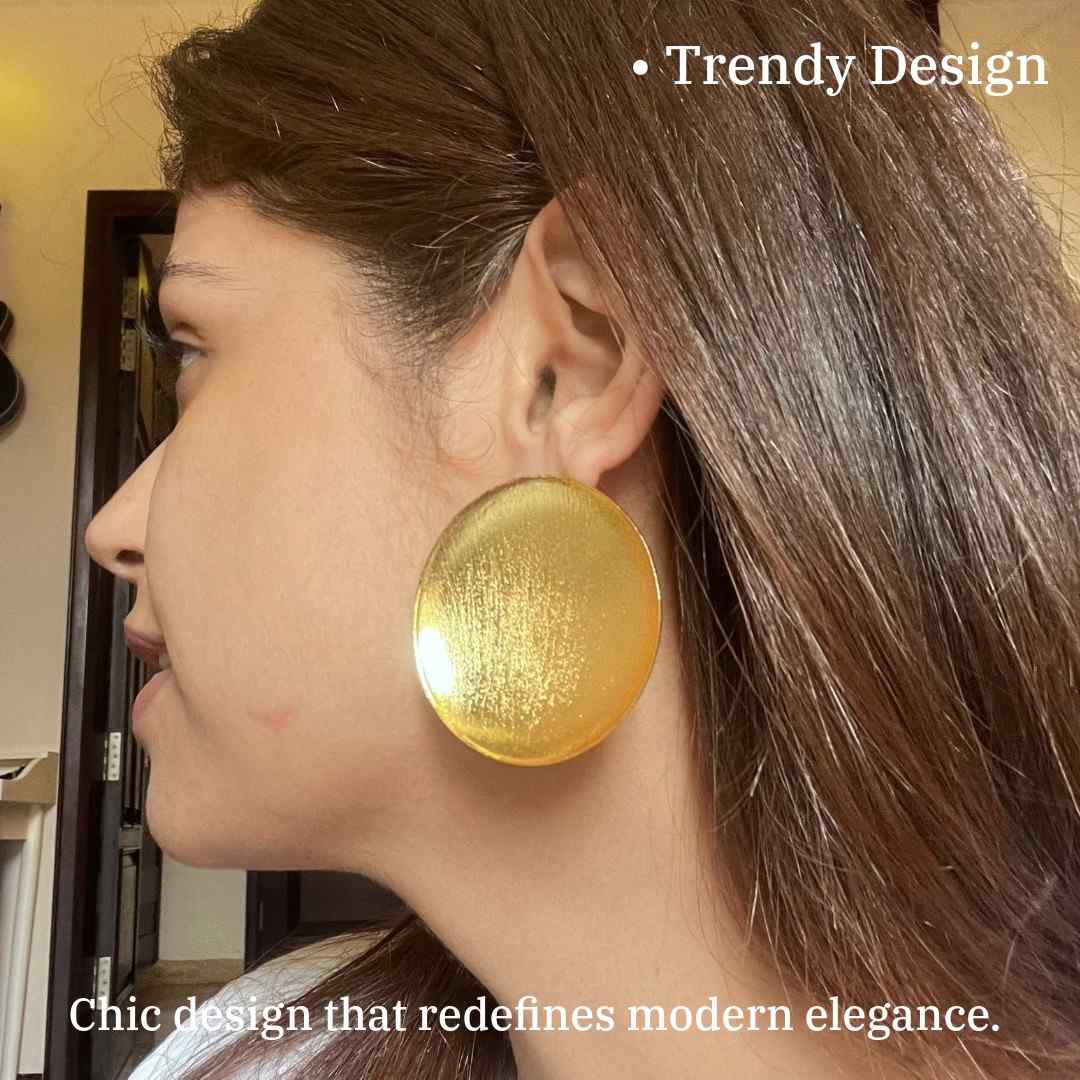 Big Round Gold Earrings | Masaba Earrings | Fashion Jewellery | January 2023