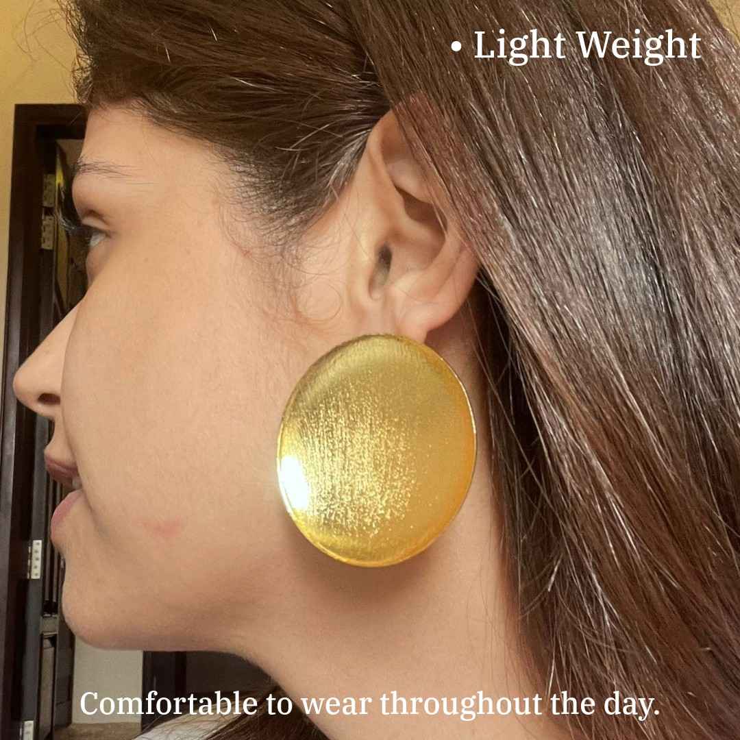 Big Round Gold Earrings | Masaba Earrings | Fashion Jewellery | January 2023