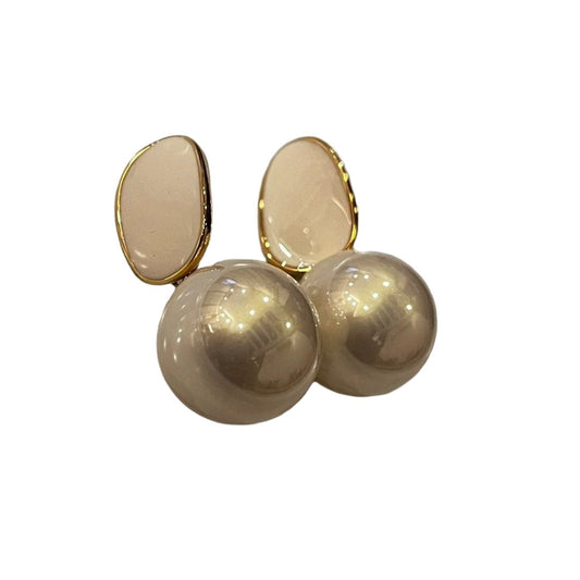 Elegant Pearl Drop Earrings, Gold-Plated, White Earrings For Women, Anti Tarnish, Water Resistant, Lightweight, Gift Packaged