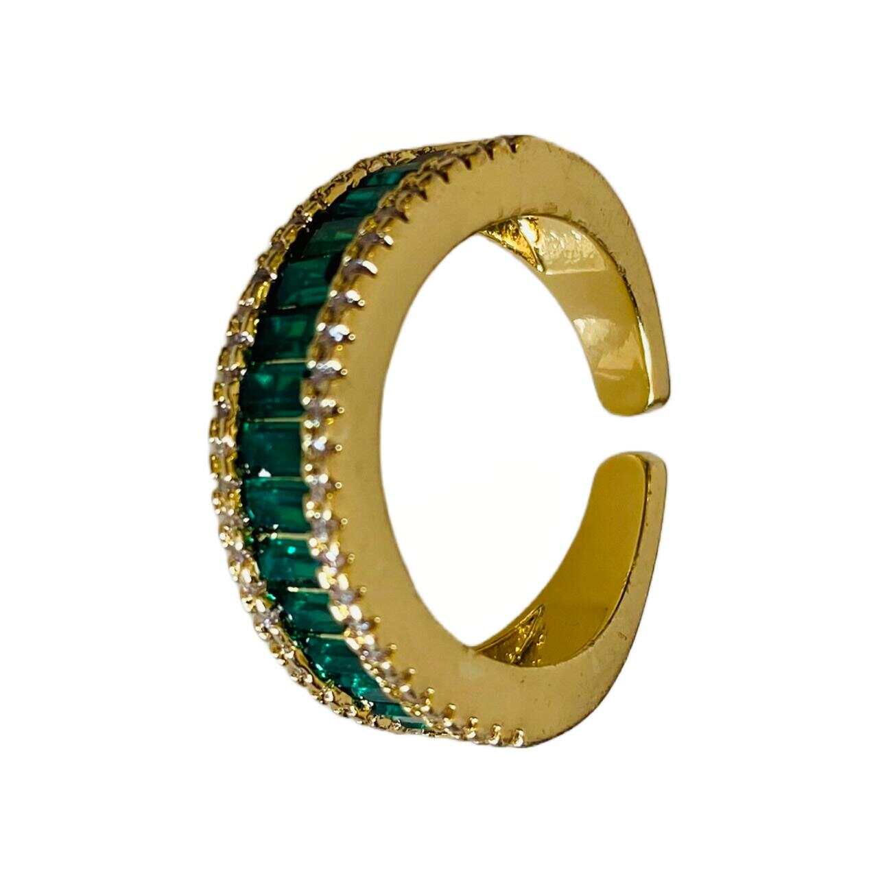 Emerald Running Ring For Women | Adjustable Size | Waterproof | Fashion Jewellery