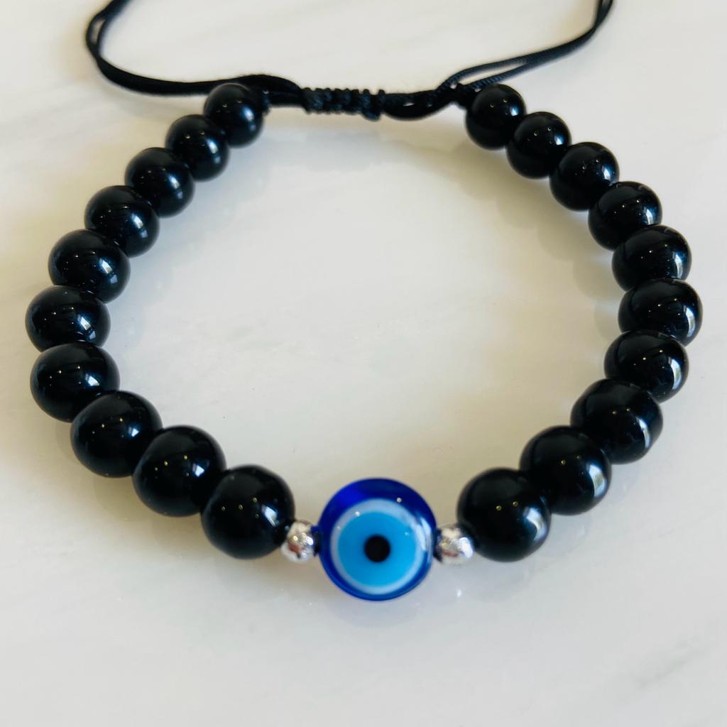 Evil Eye Bracelets For Couples | Black Bracelet | White Bracelet | Beads Bracelet | Fashion Jewellery | April 2023