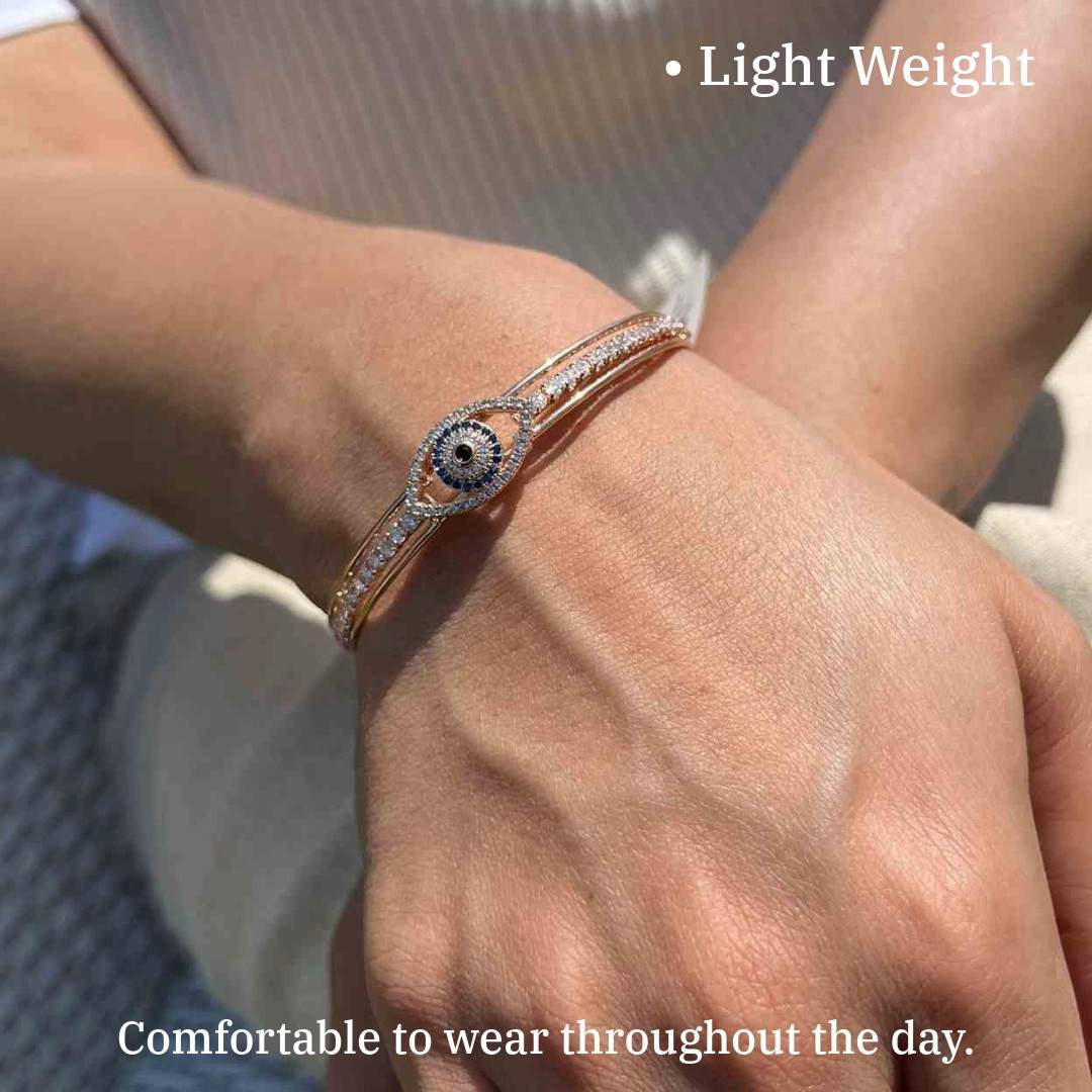 Rose Gold Evil Eye Bangle For Women | Costume Jewellery For Indian Women
