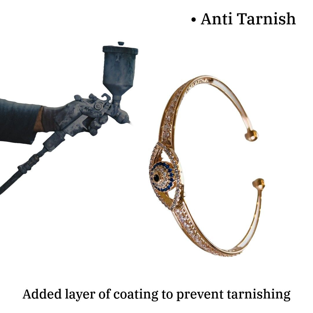 Rose Gold Evil Eye Bangle For Women | Costume Jewellery For Indian Women