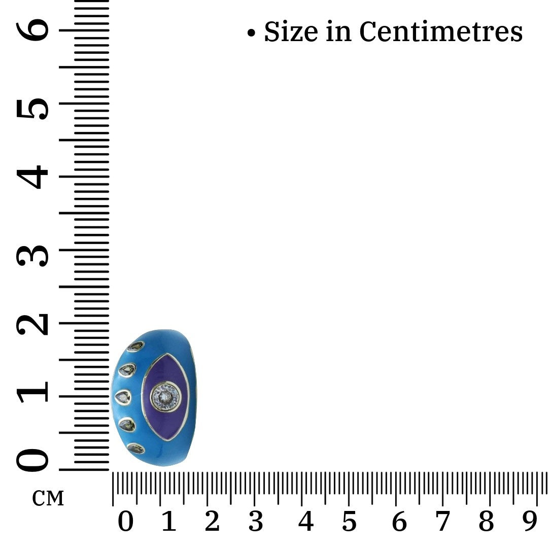 Gold Eye Ring | Blue Ring | Gold Plated Evil Eye Ring for Women | Artificial Jewellery