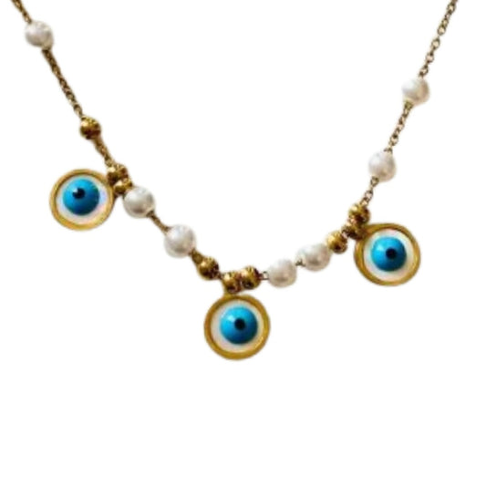Evil Eye Locket Gold