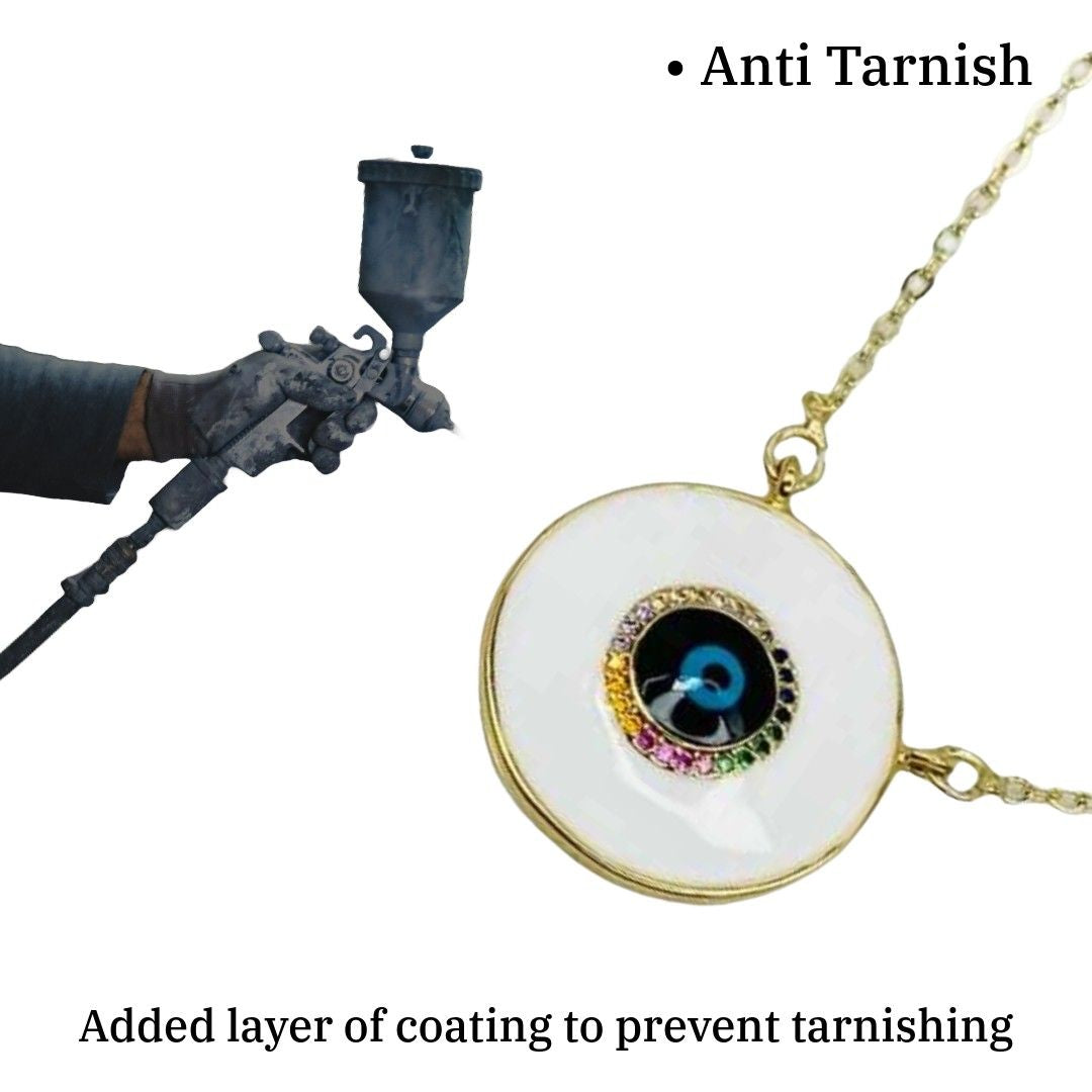 Blue Eye Necklace | Gold Plated Evil Eye Necklace for Women | Artificial Jewellery