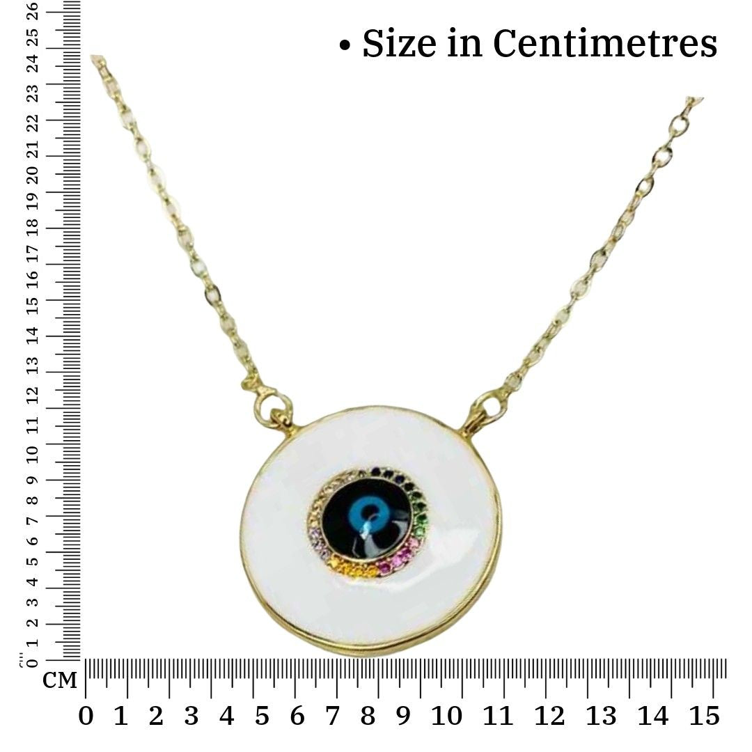 Blue Eye Necklace | Gold Plated Evil Eye Necklace for Women | Artificial Jewellery