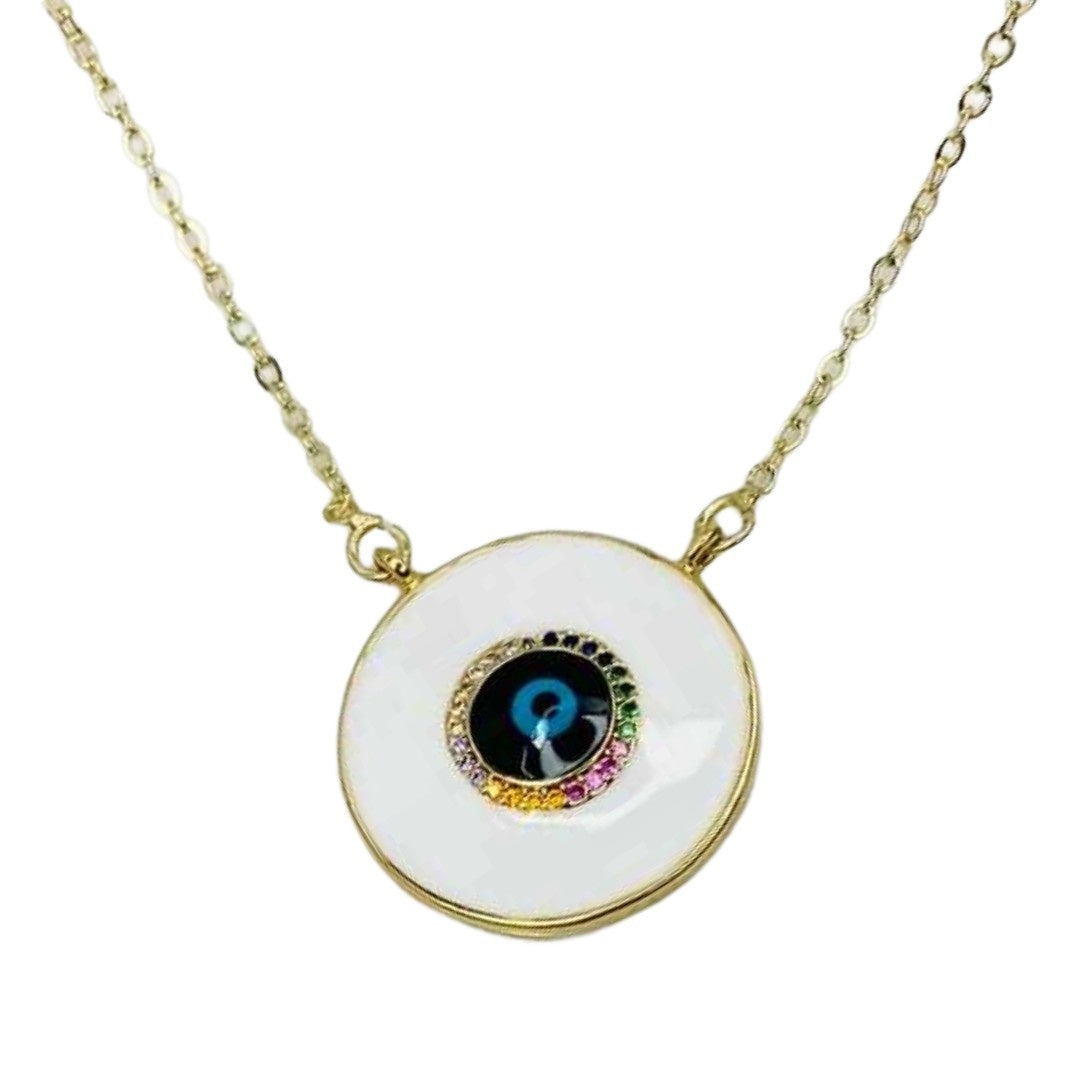 Blue Eye Necklace | Gold Plated Evil Eye Necklace for Women | Artificial Jewellery