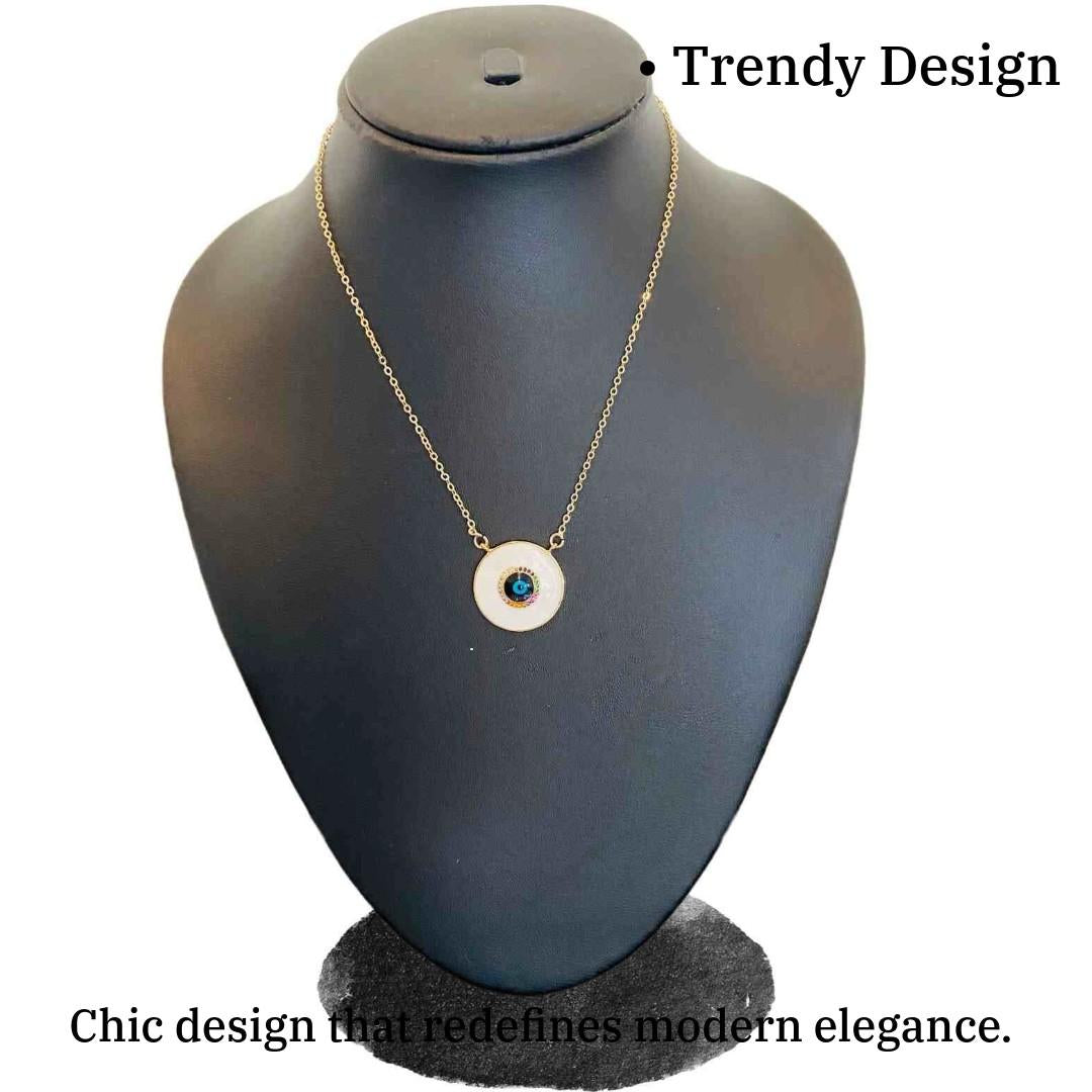 Blue Eye Necklace | Gold Plated Evil Eye Necklace for Women | Artificial Jewellery