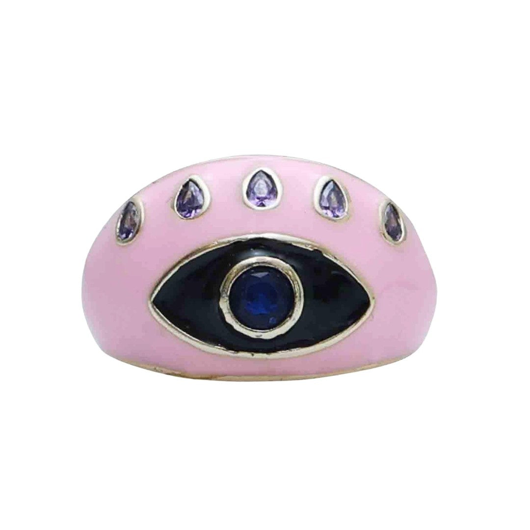 Eye Ring | Gold Plated Evil Eye Ring for Women | Artificial Jewellery