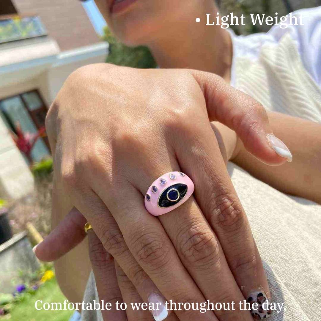 Eye Ring | Gold Plated Evil Eye Ring for Women | Artificial Jewellery