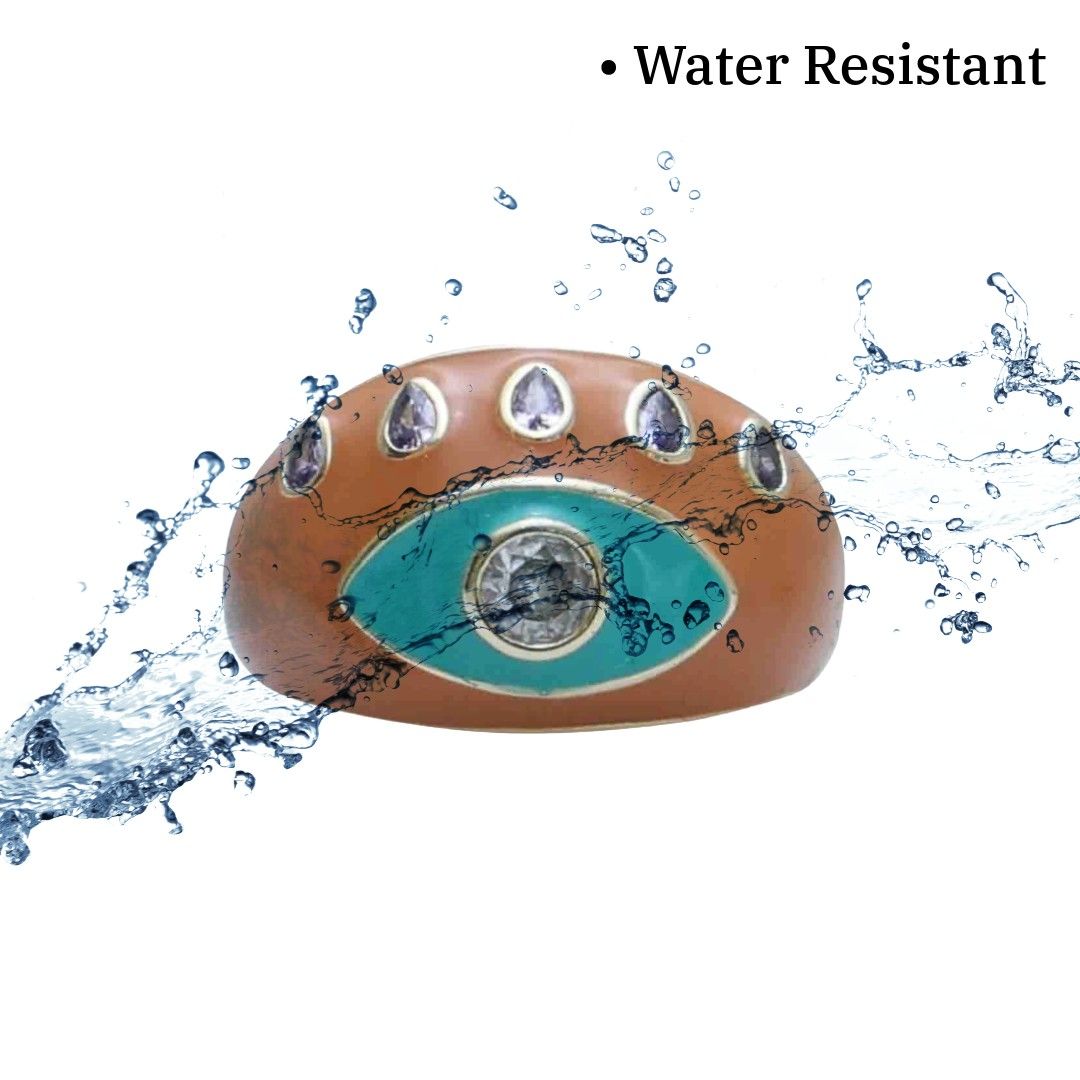 Evil Eye Ring Gold | Gold Plated Evil Eye Ring for Women | Artificial Jewellery