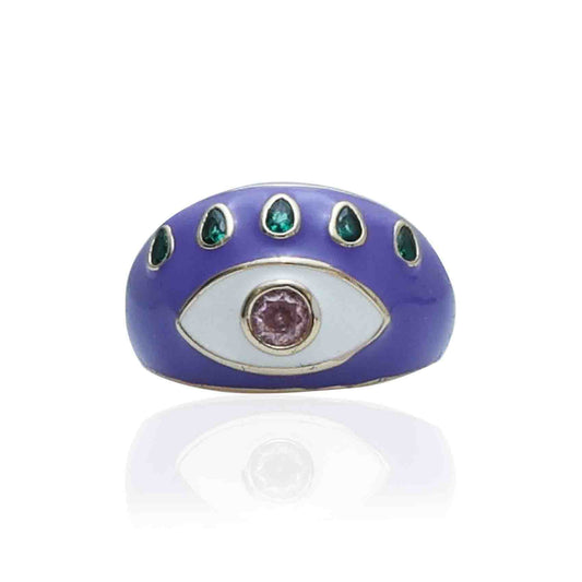Evil Eye Ring Jewelry | Gold Plated Evil Eye Ring for Women | Artificial Jewellery