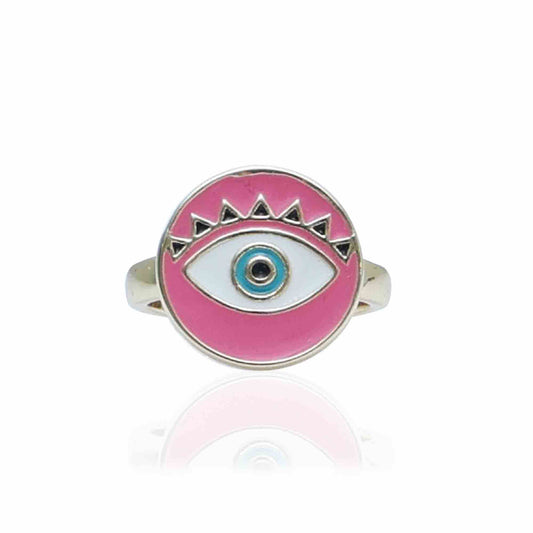 Evil Rings | Pink Ring | Gold Plated Evil Ring for Women | Artificial Jewellery