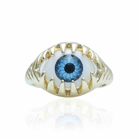 Eye Gold Ring | White Ring | Gold Plated Evil Eye Ring for Women | Artificial Jewellery