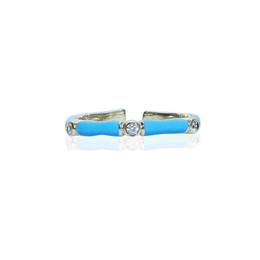 Fancy Anguthi | Ring Skyblue | Gold Plated Fancy Anguthi for Women | Artficial Jewellery