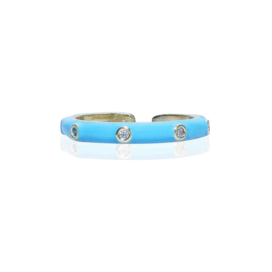 Fancy Rings for Women | Sky Blue Ring | Gold Plated Fancy for Women | Artificial Jewellery