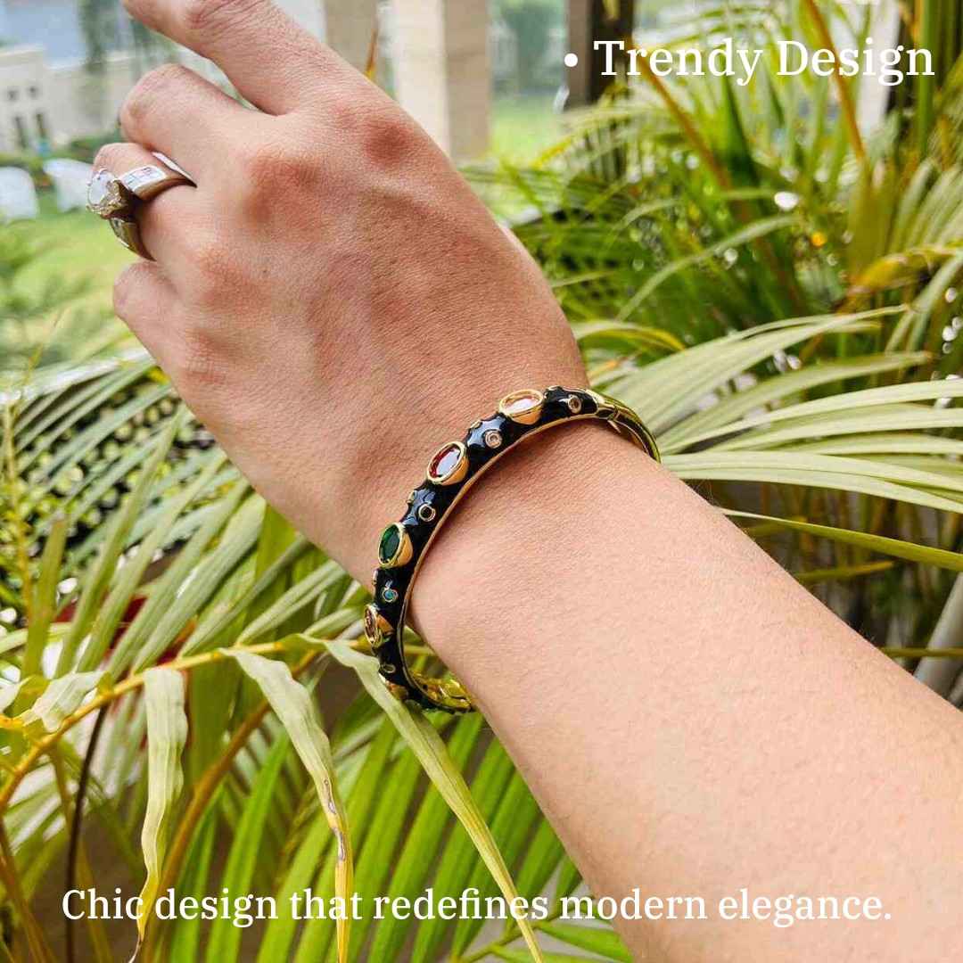 Candy Yum Yum Bracelet | Pitch Dark Black Kada