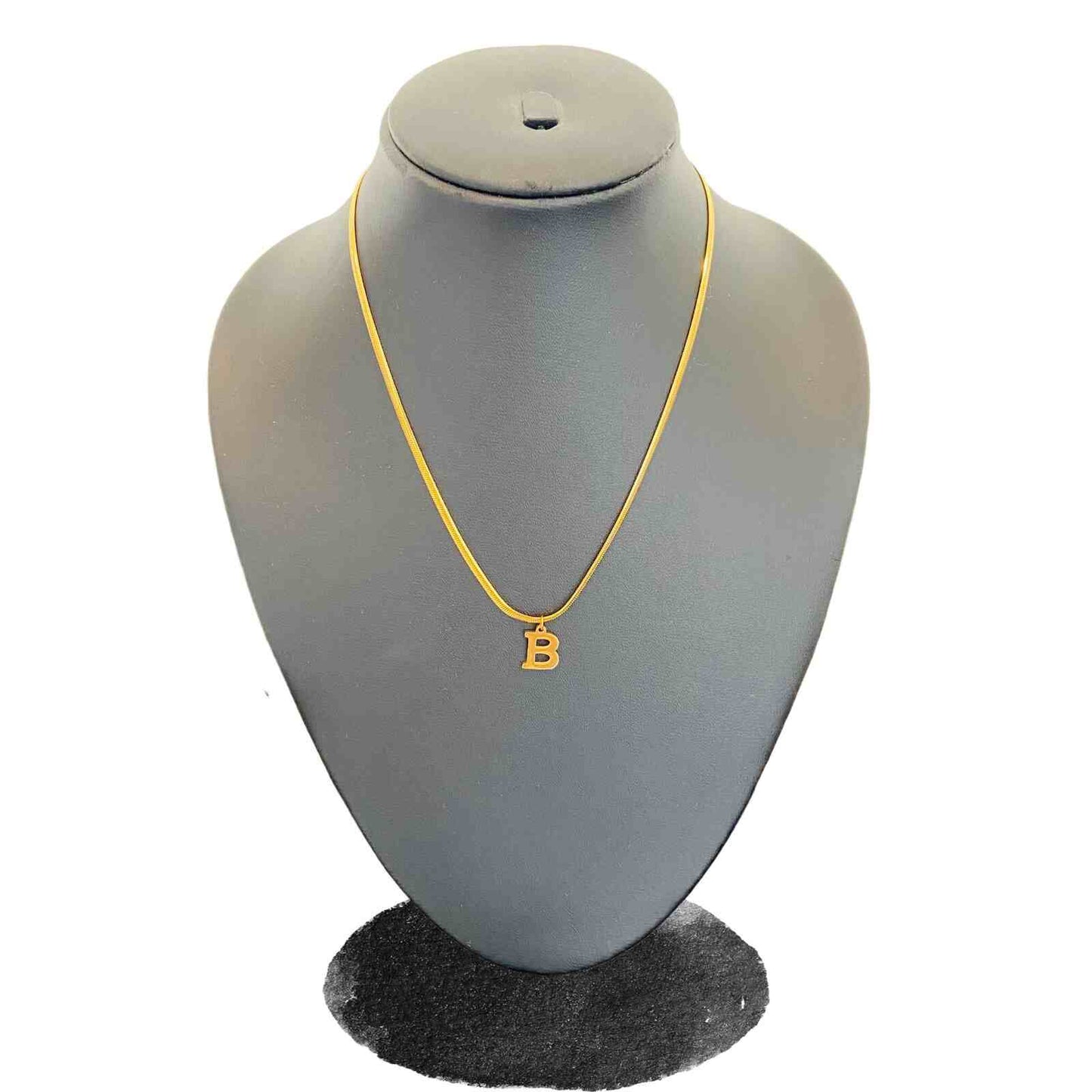 Female Name Locket Designs in Gold Gold Plated B Word Necklace