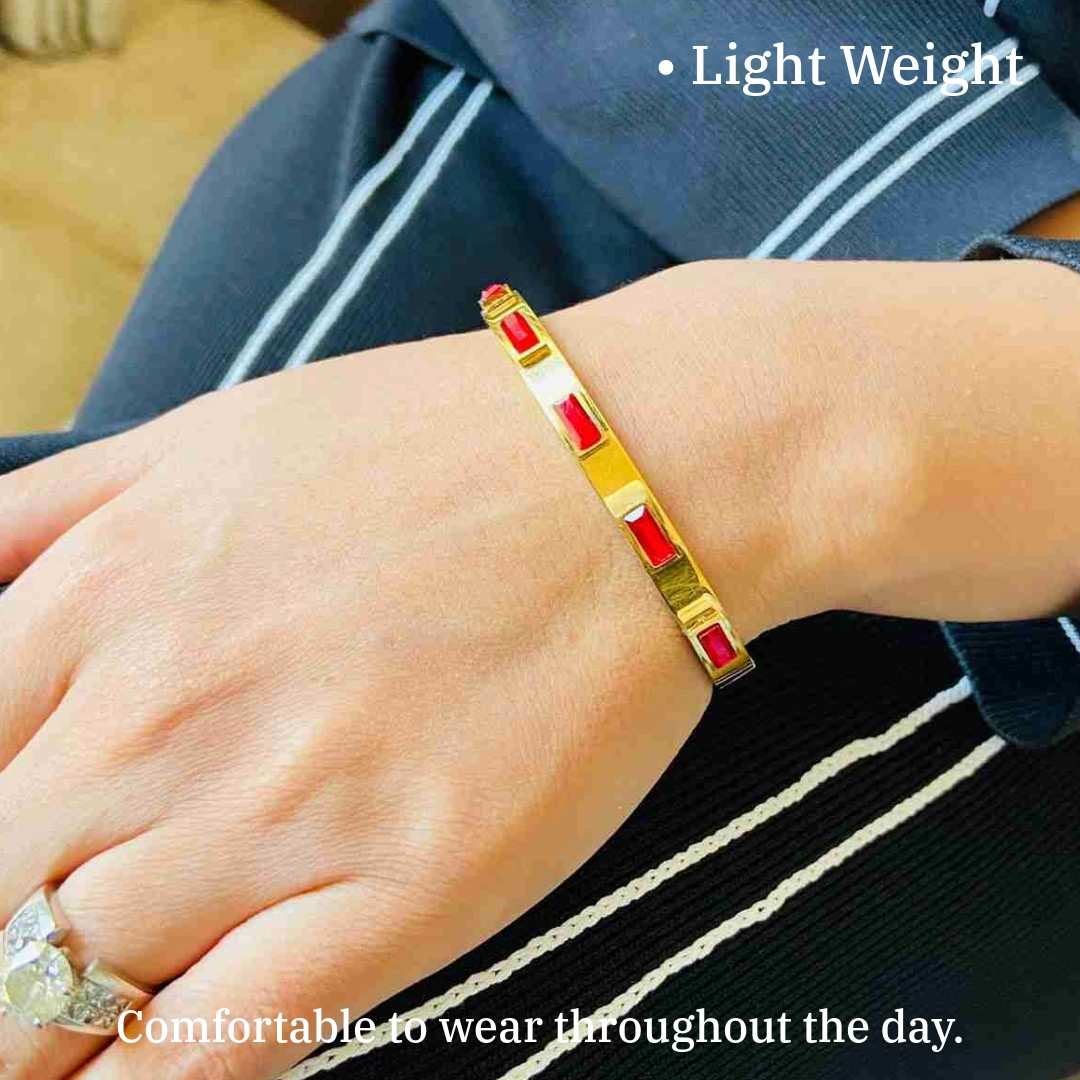 Red Stone Bangles
