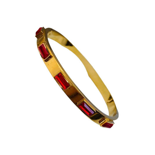 Red Stone Bangles
