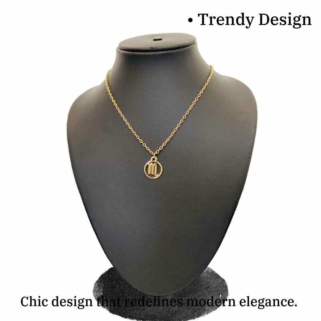 Zodiac Sun Sign Scorpio Necklace | Stainless Steel | Fancy Jewellery for Girl