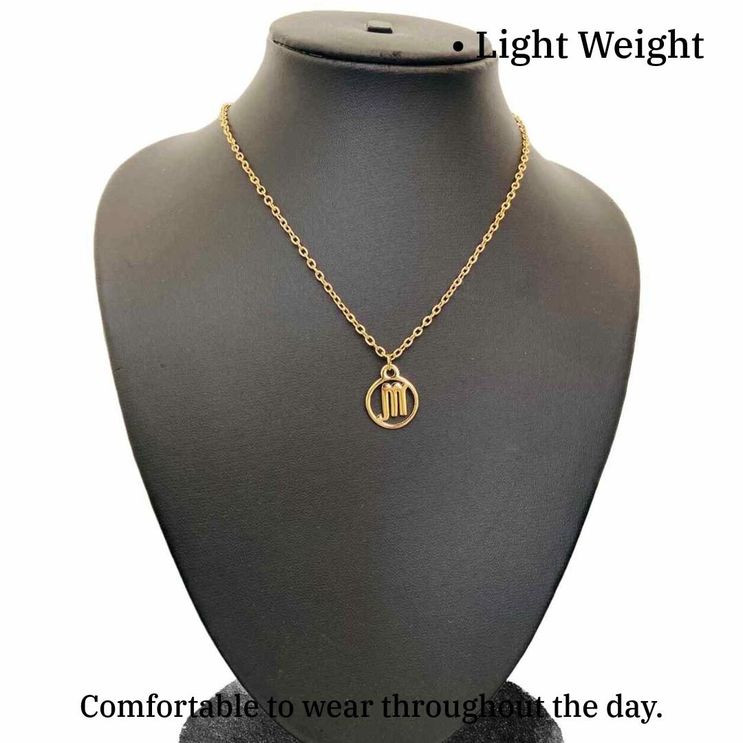 Zodiac Sun Sign Scorpio Necklace | Stainless Steel | Fancy Jewellery for Girl