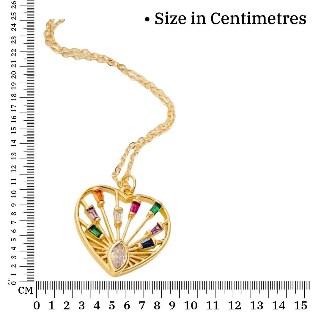 Heart Shaped Necklace | 18kt Plated Gold | Artificial Jewellery for Girls