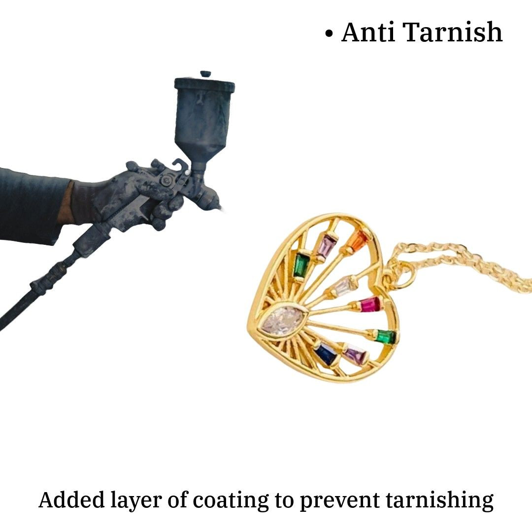 Heart Shaped Necklace | 18kt Plated Gold | Artificial Jewellery for Girls