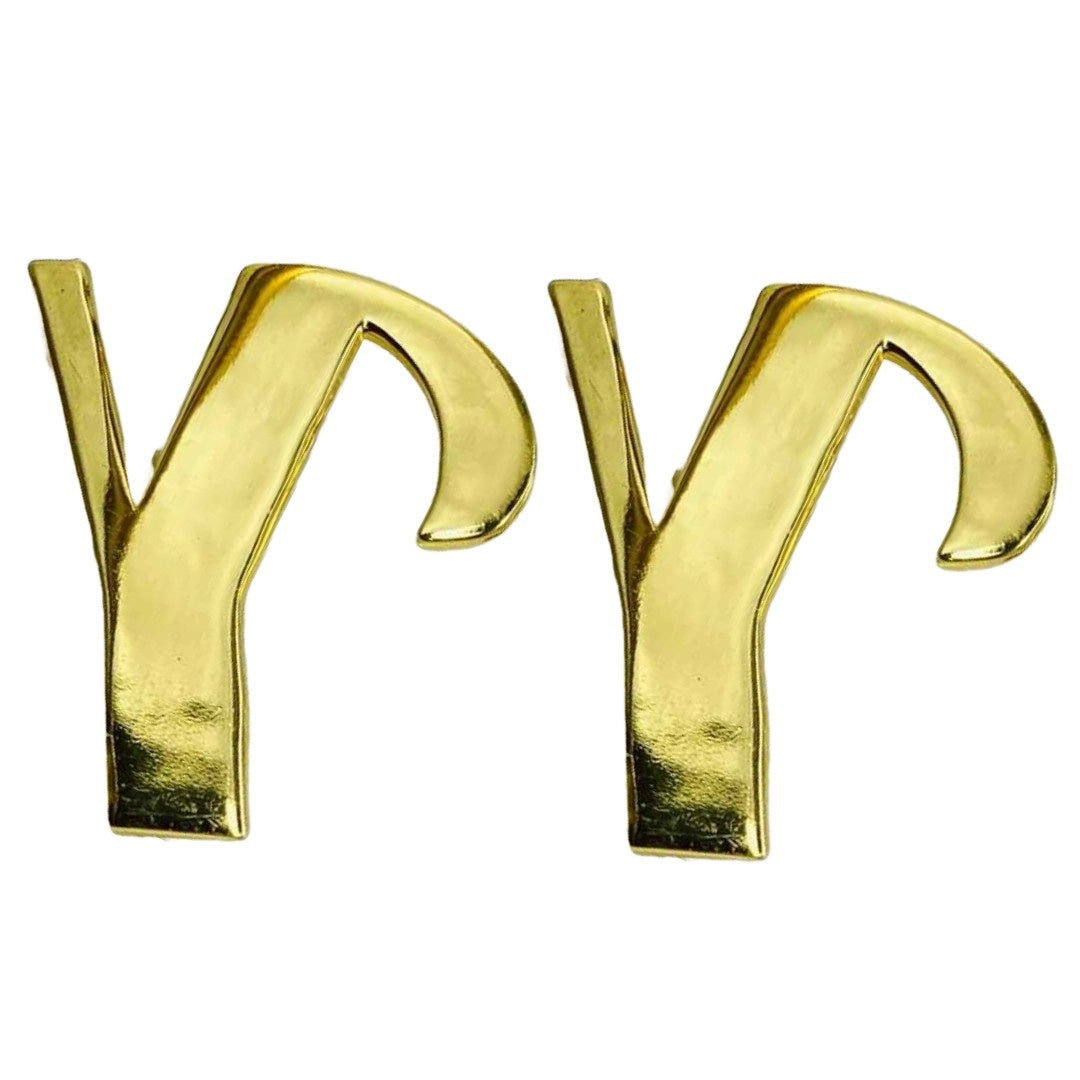 Alphabet Earrings Gold