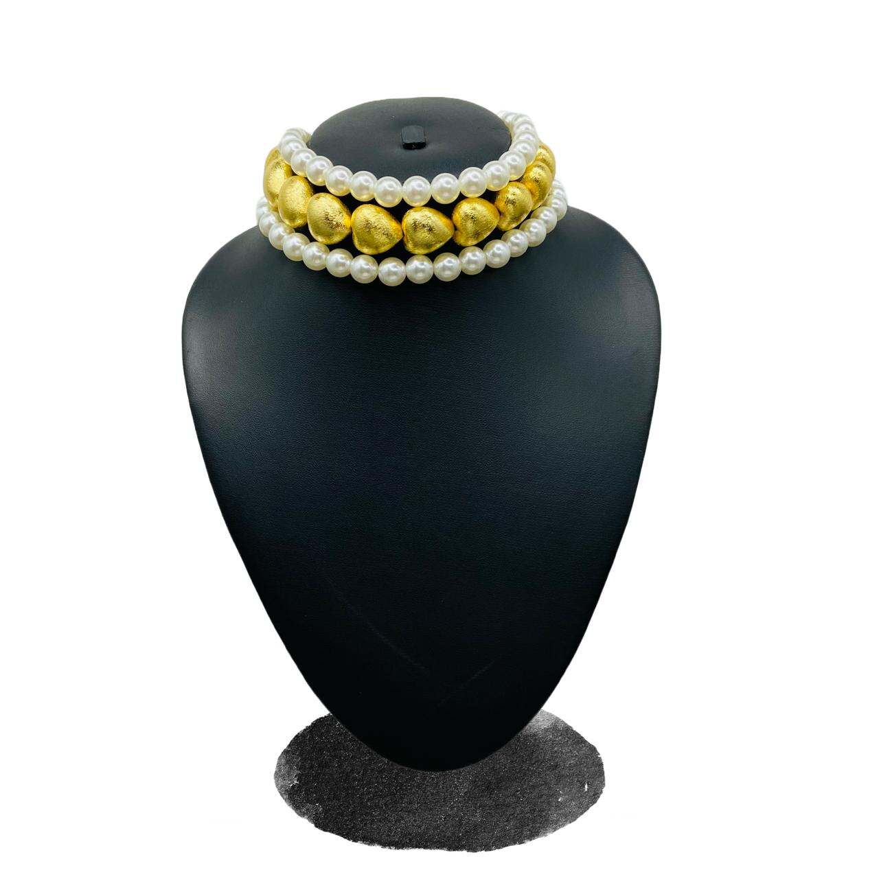 Gold And Pearl Necklace
