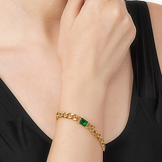 Diamond emerald bracelet in Gold - Buy Diamond emerald bracelet in Gold  online - Bangles on sale - Krishna Jewellers, Pearls & Gems
