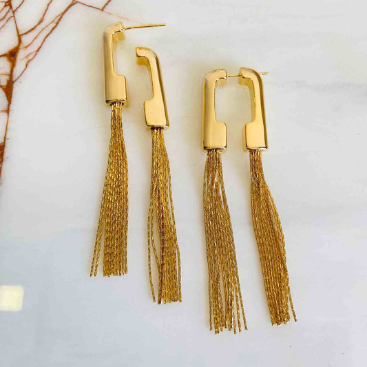 Gold Earrings Design - Tassels By Jewellery Hat® - Fashion Jewellery By Jewellery Hat January 2023 - Gold Earrings Design