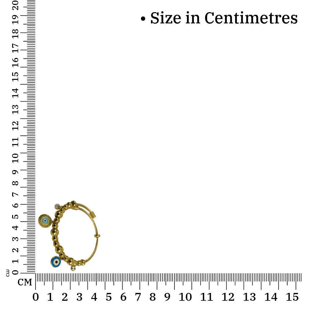 Gold Evil Eye Charm Bracelet with Beads, Blue Protection Charms, Adjustable, Anti Tarnish, Water Resistant, Lightweight, Gift Packaged