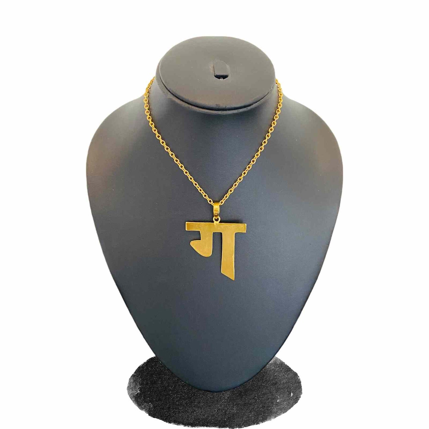 Gold Initial Pendant | Hindi Necklace | Costume Jewellery | ग Necklace