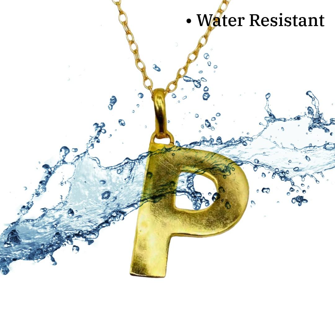 Gold Name | Gold Plated P Word Necklace for Girls | Initial Jewellery